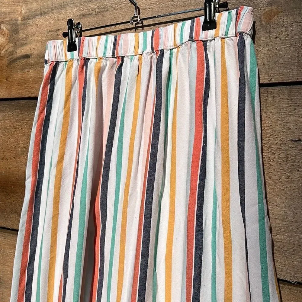 A.N.A. Women's Multicolor Striped Hi-Low Skirt
